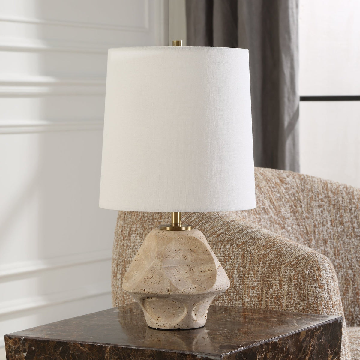 Indent Travertine Accent Lamp Floor lamps| Uttermost