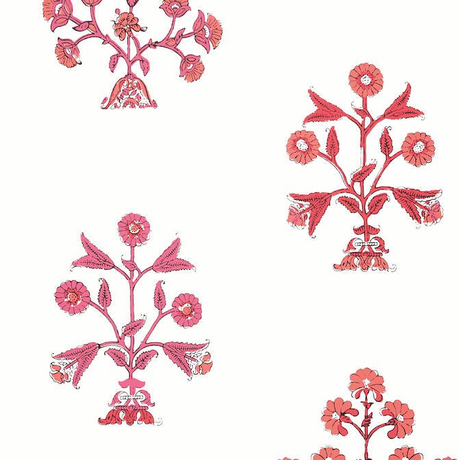 INDIAN FLOWER,Wallpaper Wallpaper| Thibaut Design