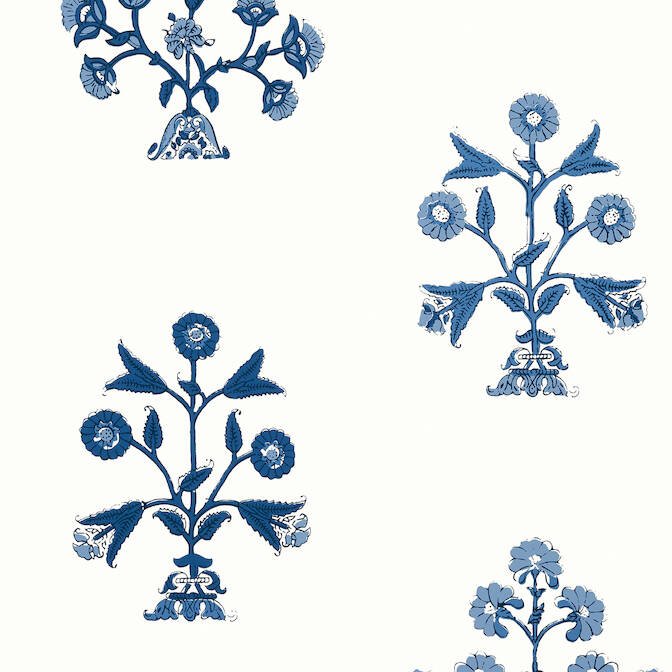 INDIAN FLOWER,Wallpaper Wallpaper| Thibaut Design