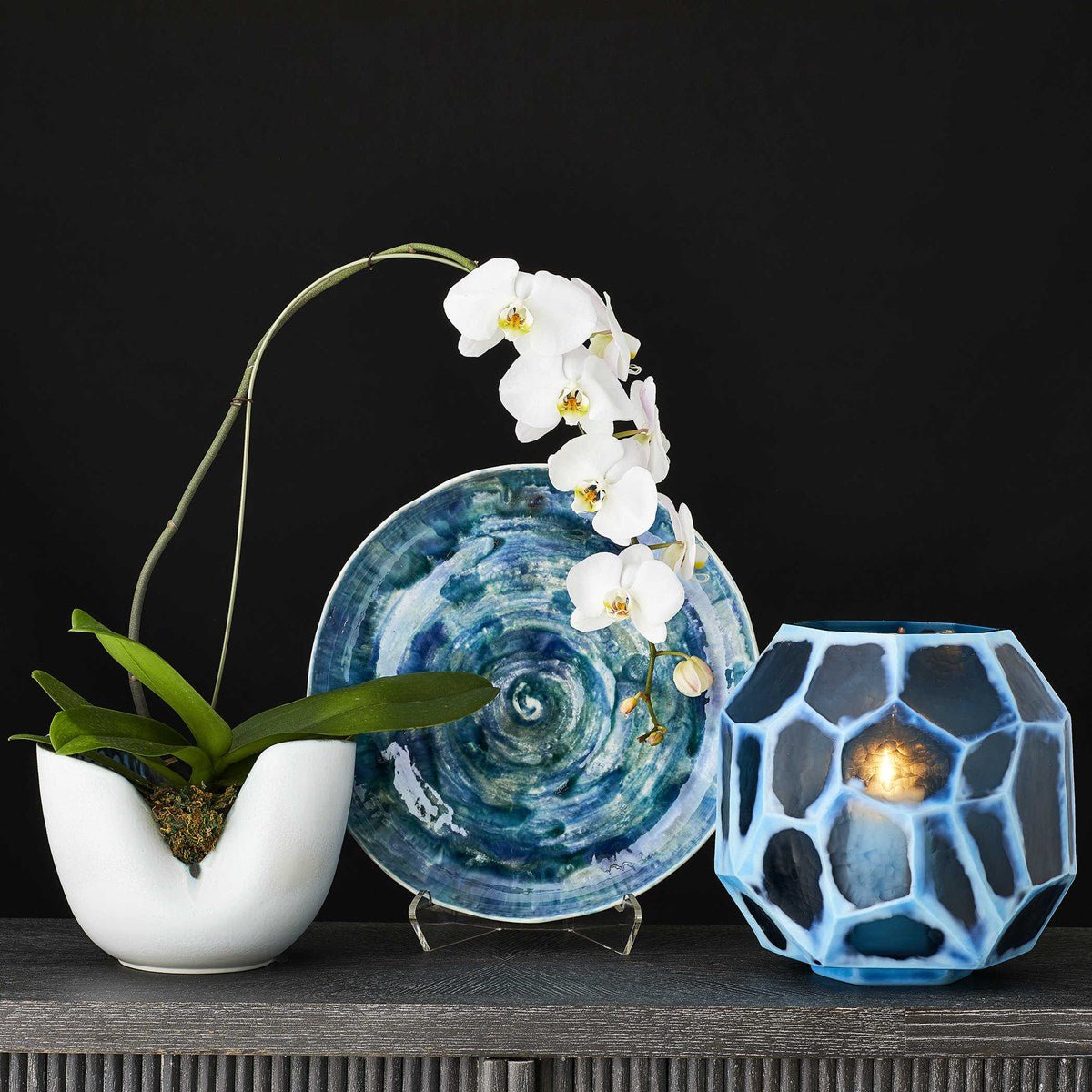 Indigo Vase Medium Vases and Jars| Uttermost
