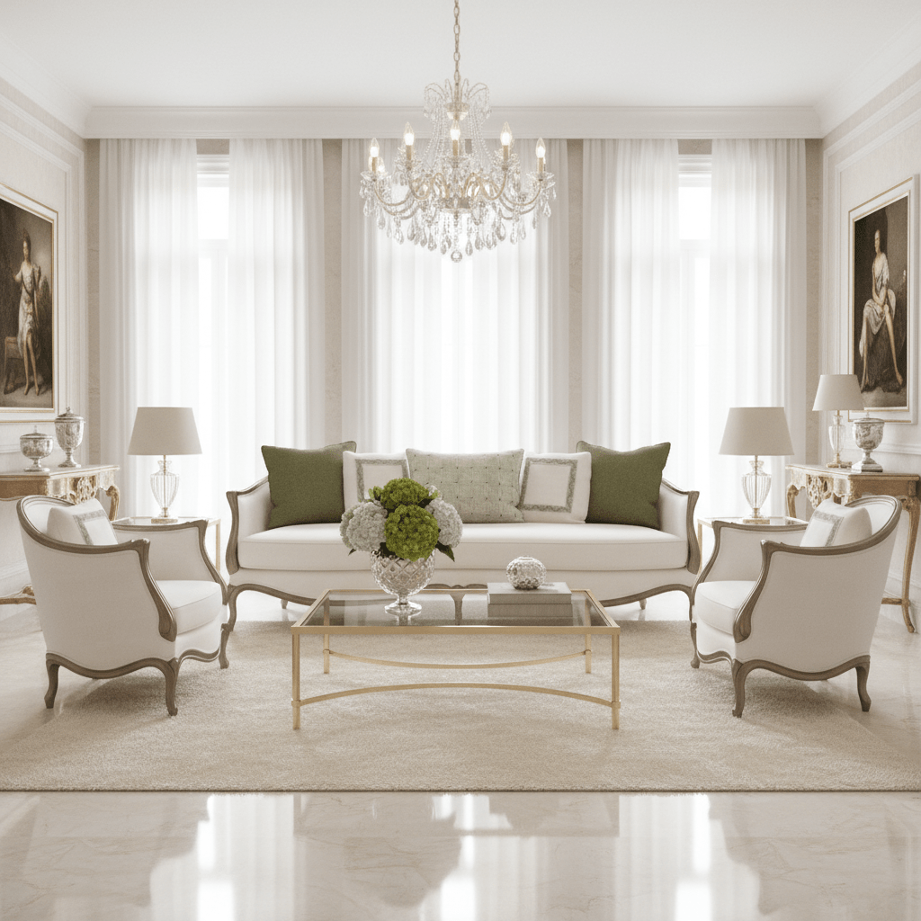 Intl Classic Upholstery - Le Canape (Green Gold) Living Room Sets| Caracole