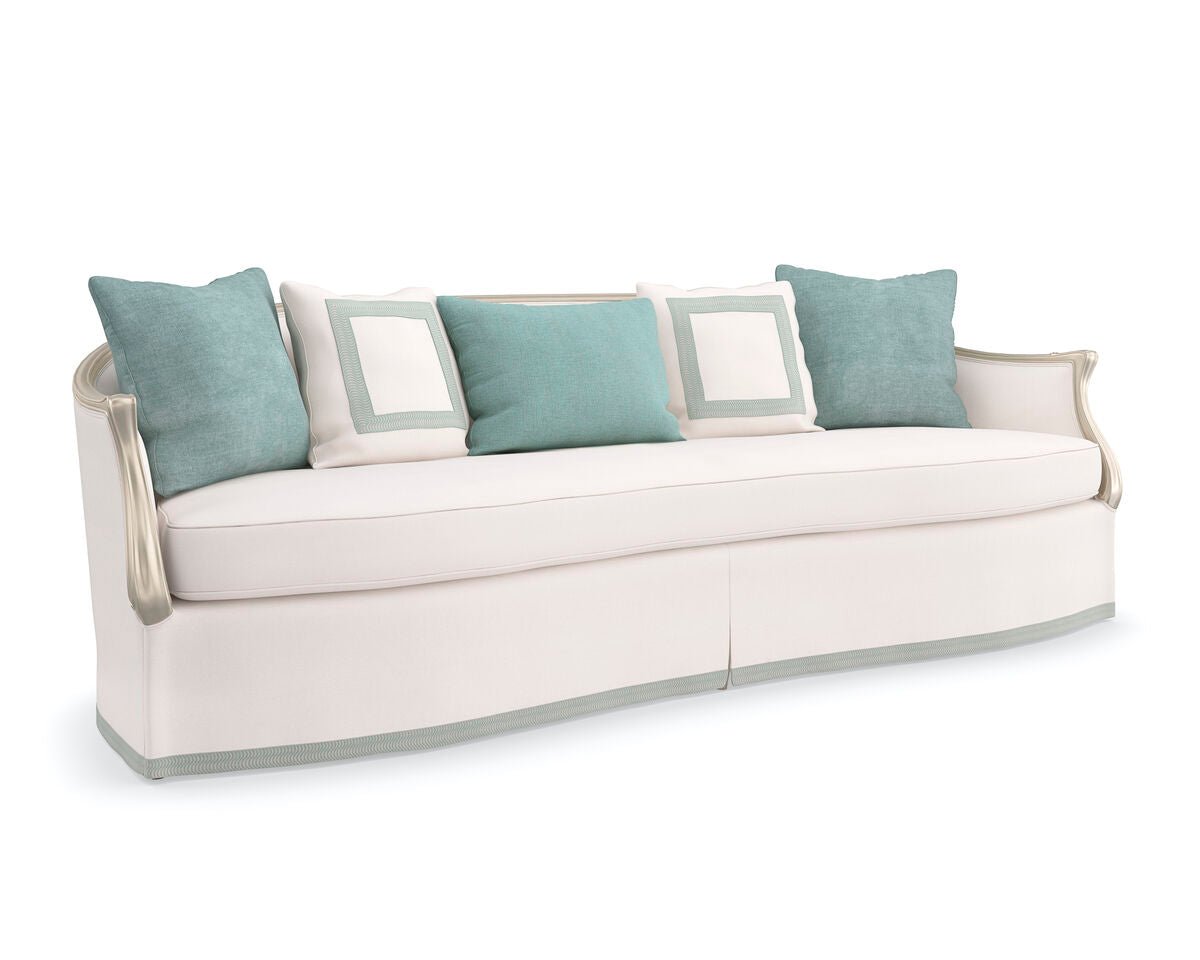 Intl-Classic Upholstery - Skirted Le Canape Sofa (Teal Version) XL Sofas| Caracole