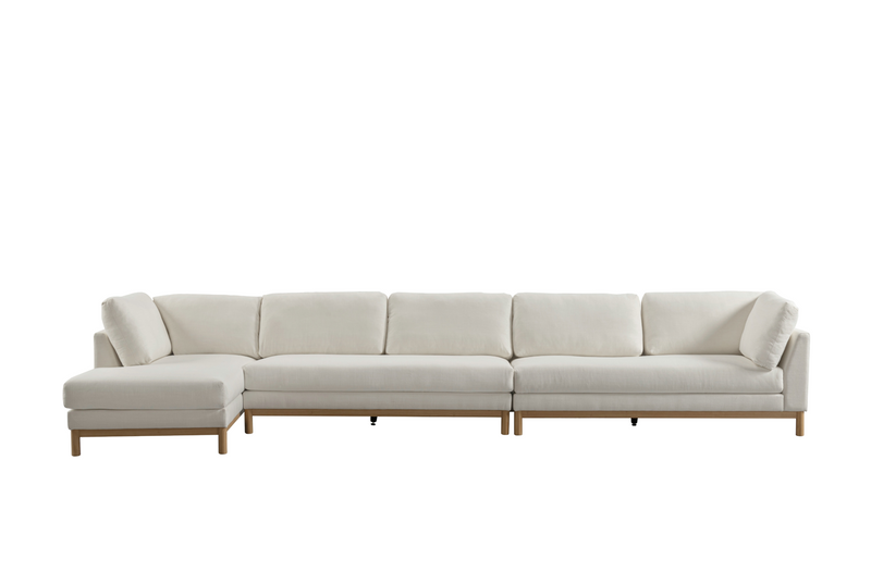 Hargrove Beige Sectional Armless 2 seater