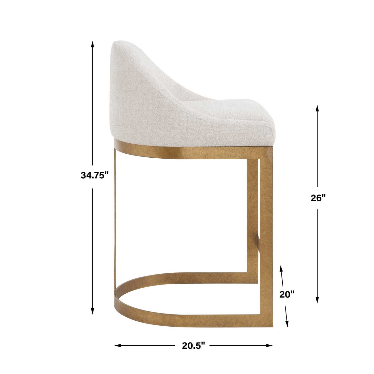 Ira Ivory Counter Stool Counter Stools| Uttermost