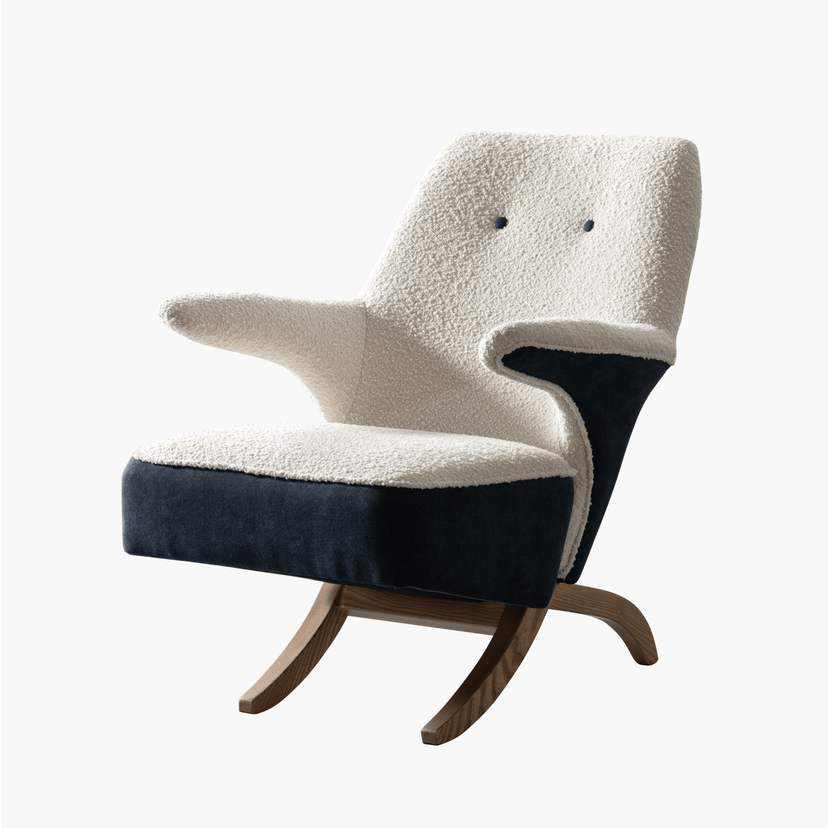 Iris Cream & Indigo Accent Chair Chairs| Roots Furniture