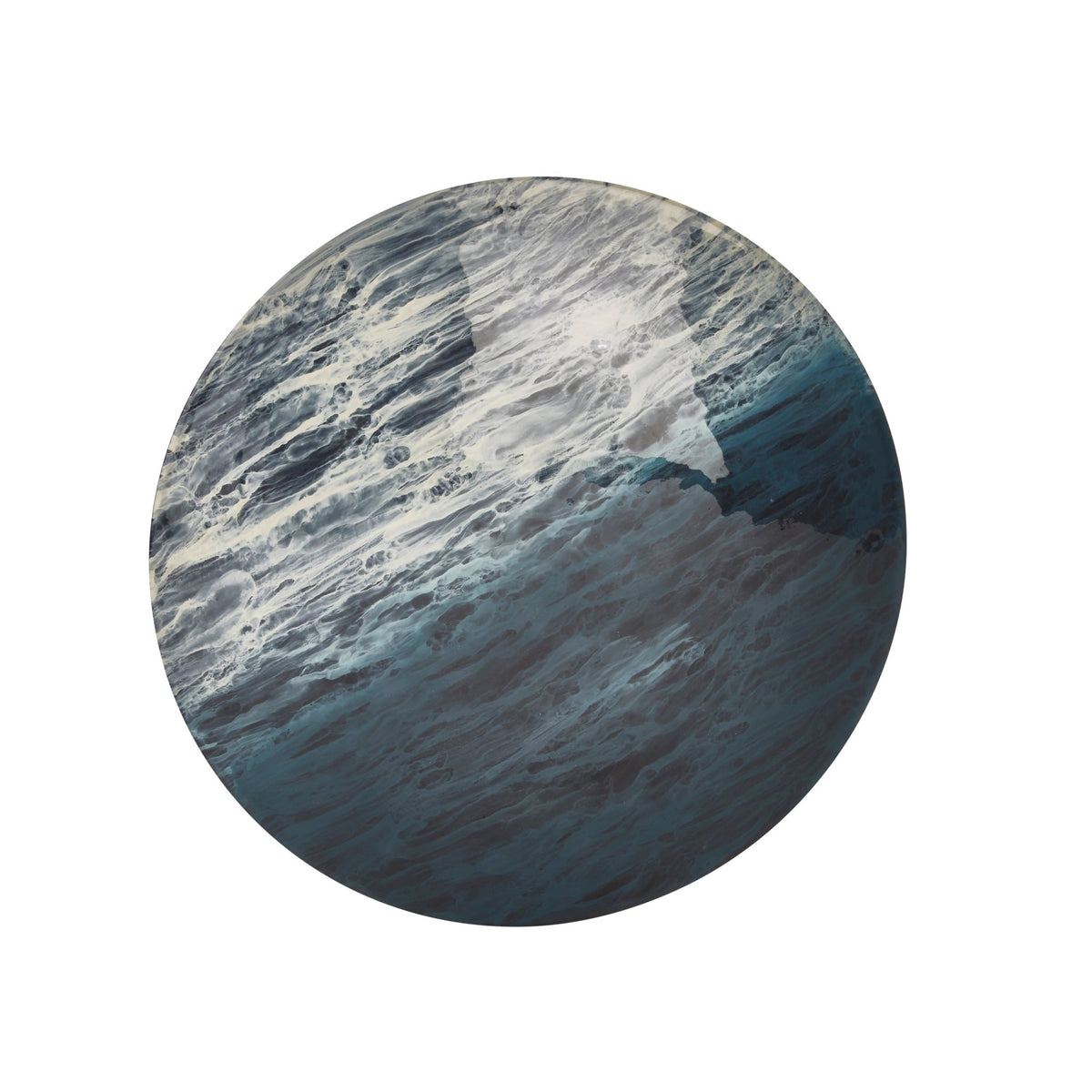 IRON 16" CONVEX WALL ART, BLUE MIX, WB Wall Decors| Sagebrook Home