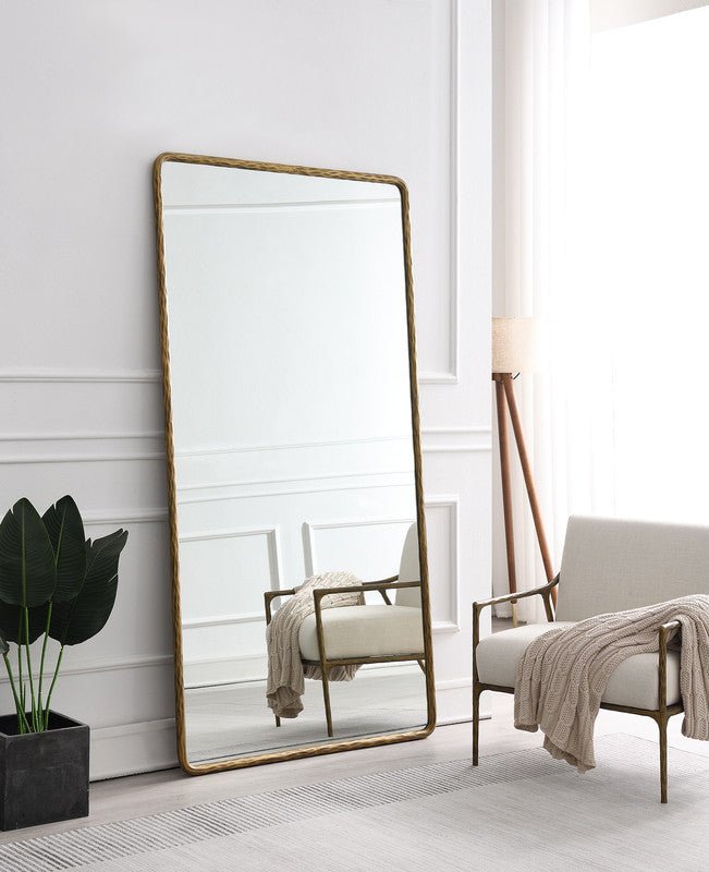 iron mirror- Gold XLarg Mirror - Silver