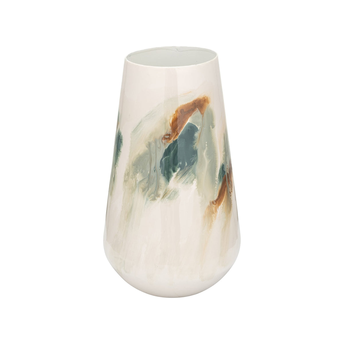 IRON,13"H,COLORED STAINED VASE,WHITE Vases and Jars| Sagebrook Home