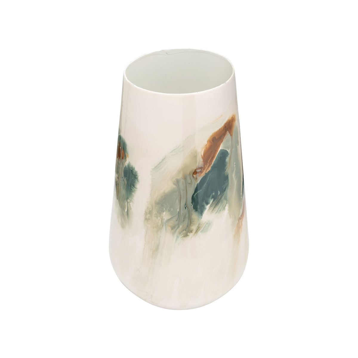 IRON,13"H,COLORED STAINED VASE,WHITE Vases and Jars| Sagebrook Home