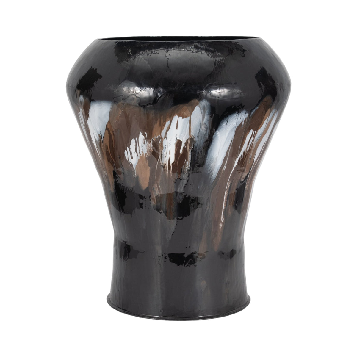 IRON,25"H,OVAL STAIN VASE,BLACK Vases and Jars| Sagebrook Home