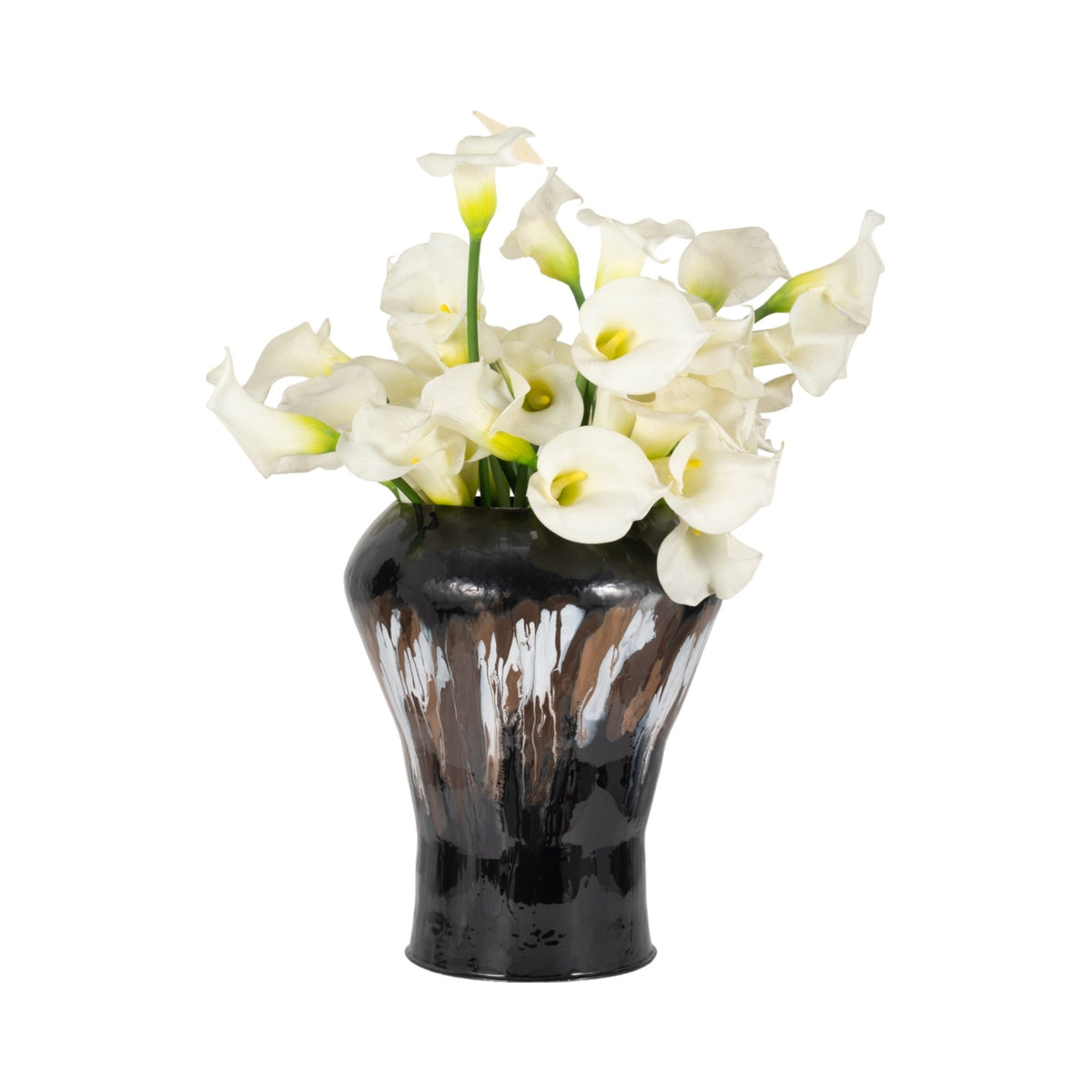 IRON,25"H,OVAL STAIN VASE,BLACK Vases and Jars| Sagebrook Home
