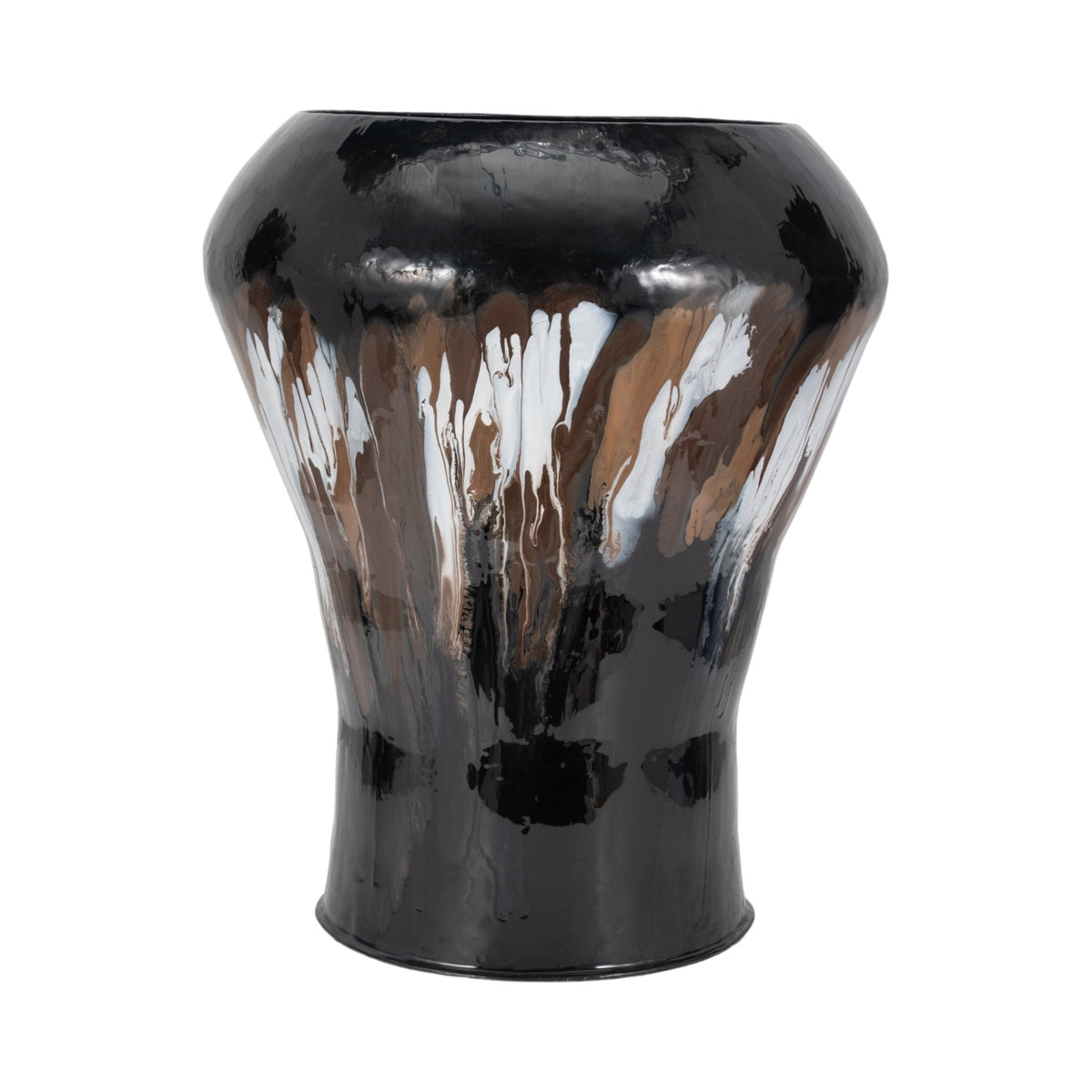 IRON,25"H,OVAL STAIN VASE,BLACK Vases and Jars| Sagebrook Home