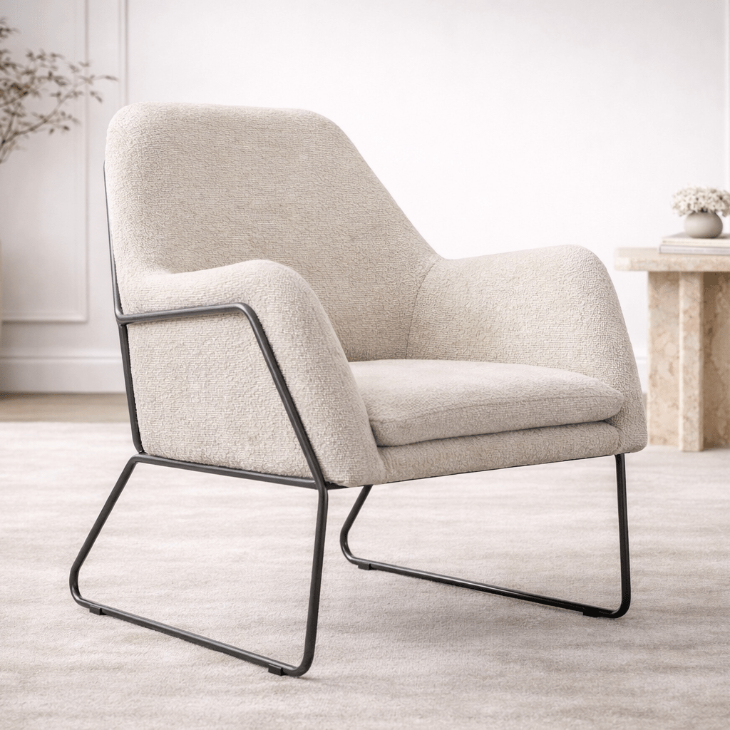 Iscaro Biege Arm Chair Chairs| Roots Furniture