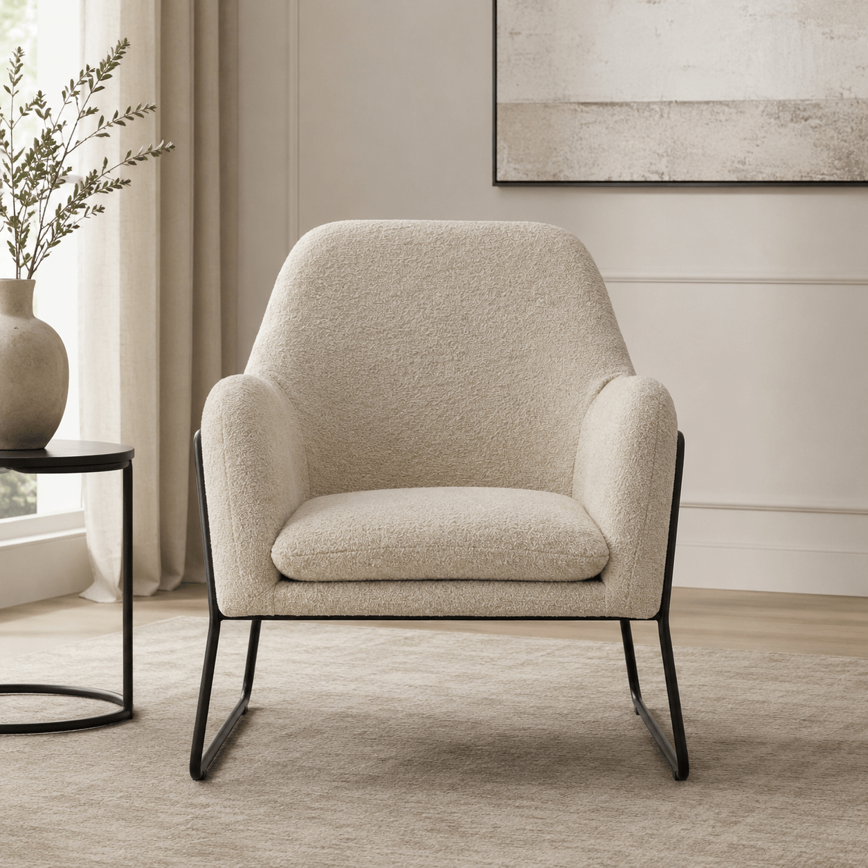 Iscaro Biege Arm Chair Chairs| Roots Furniture