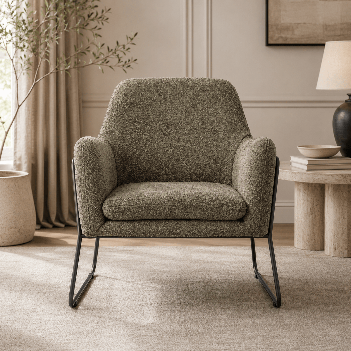 Iscaro Olive Arm Chair Chairs| Roots Furniture