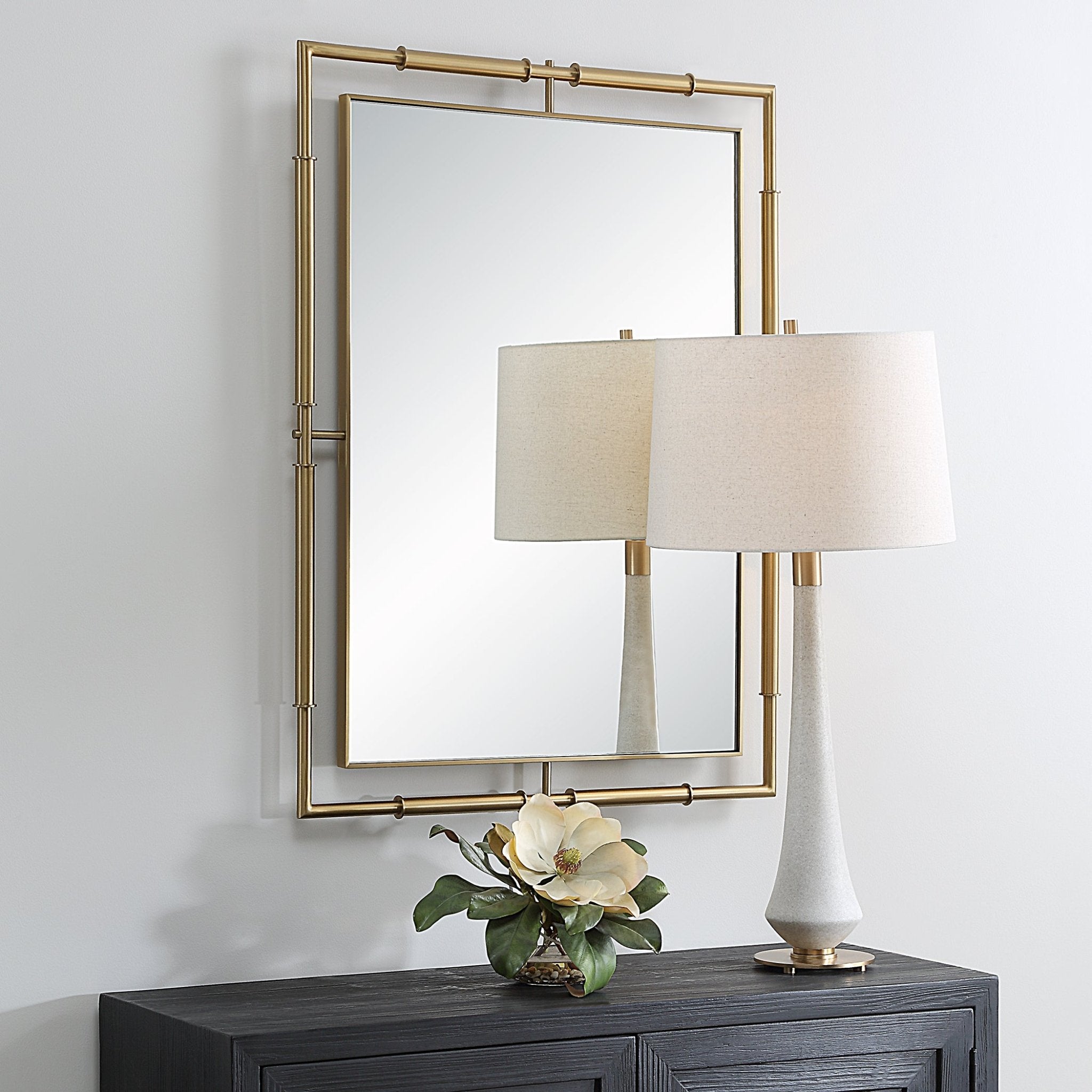 It's All Connected Rectangle Brass Mirror Mirrors| Uttermost