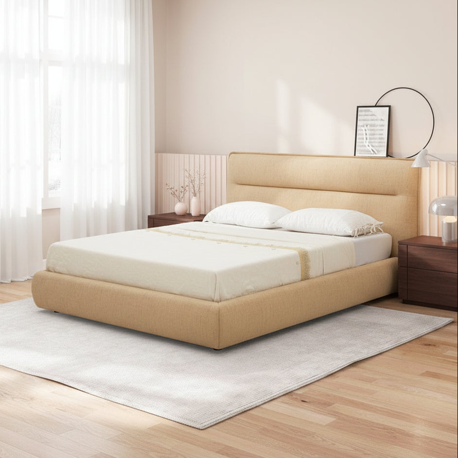 Ivory Beige King Bed Beds| Roots Furniture