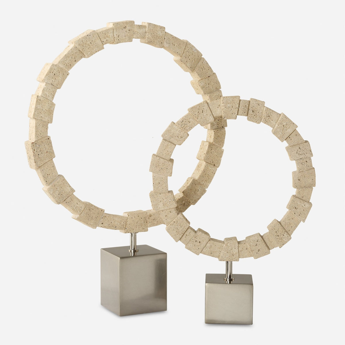 Ivory Fusion Stone Rings, S/2 Table Decors| Uttermost