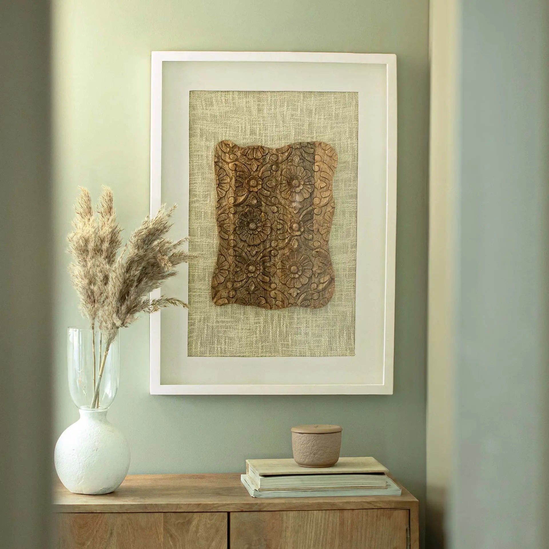 Izmil Carved Wooden Wall Panel 1 Wall Art| Roots Furniture