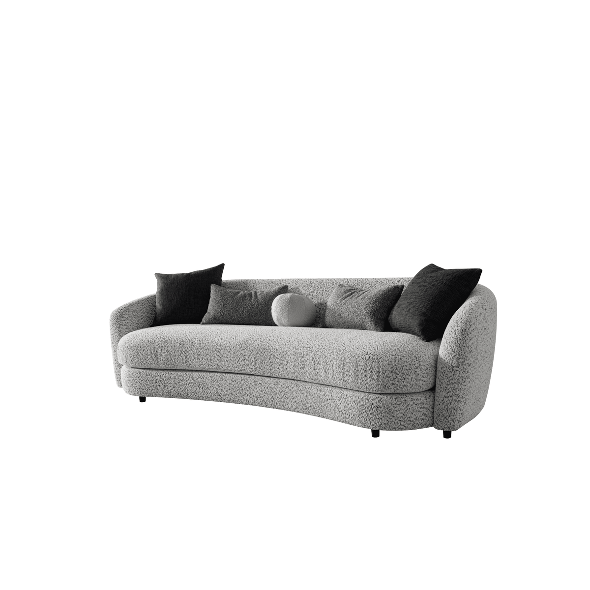 Jamie Grey Boucle 4-Seater Sofa (264cm) XL Sofas| Roots Furniture