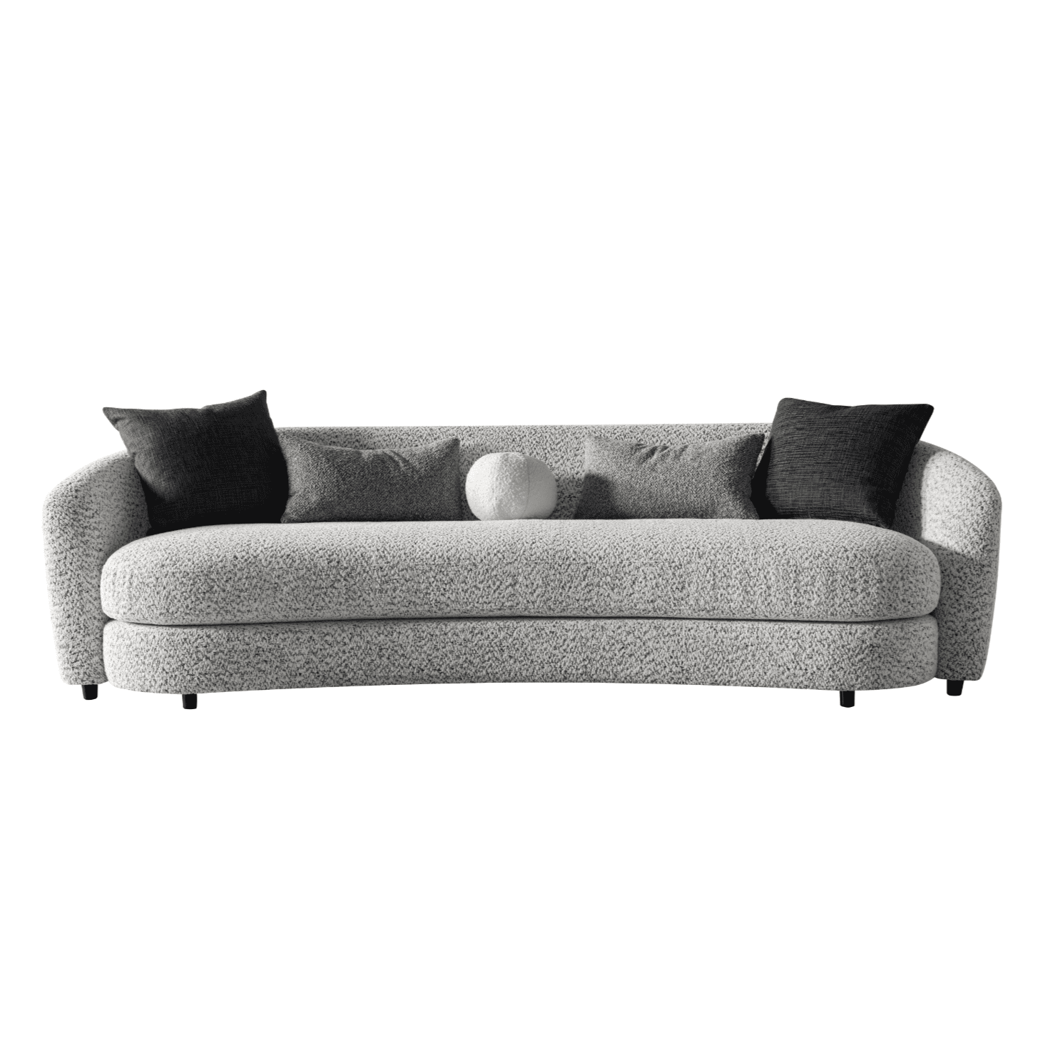 Jamie Grey Boucle 4-Seater Sofa (264cm) XL Sofas| Roots Furniture