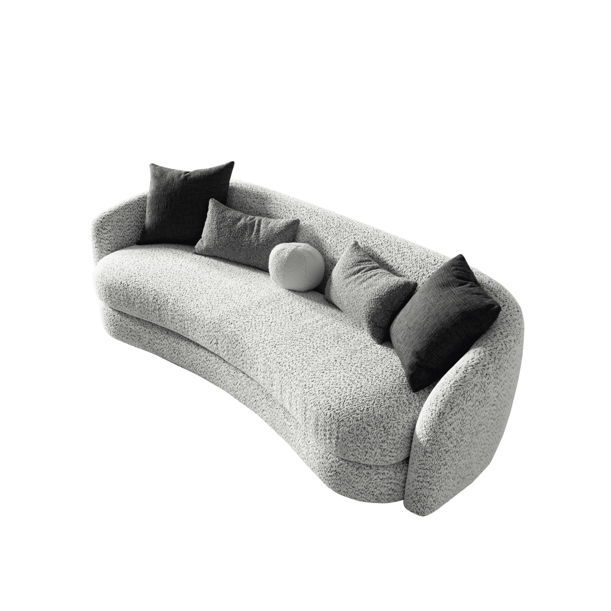 Jamie Grey Boucle 4-Seater Sofa (264cm) XL Sofas| Roots Furniture