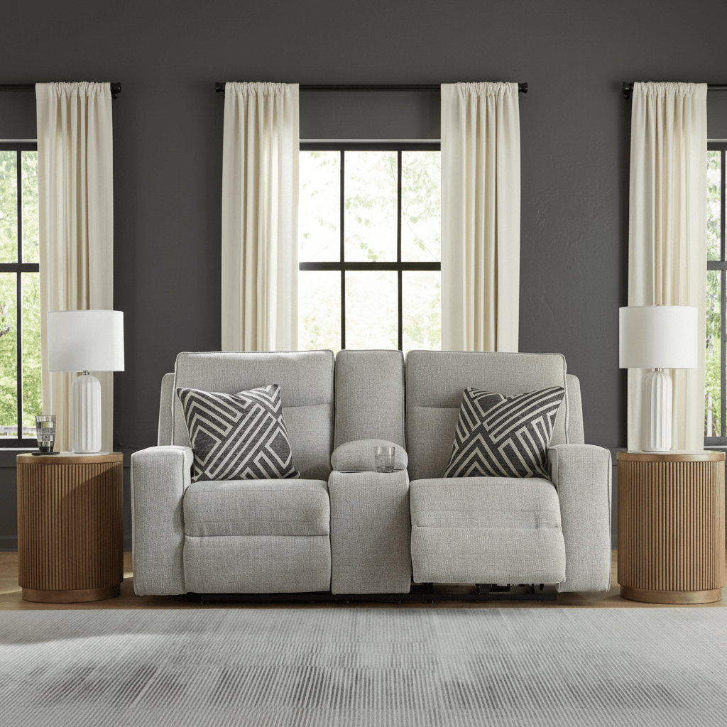 Jasperson Power Reclining Loveseat with Console Recliners| Ashley Homestore