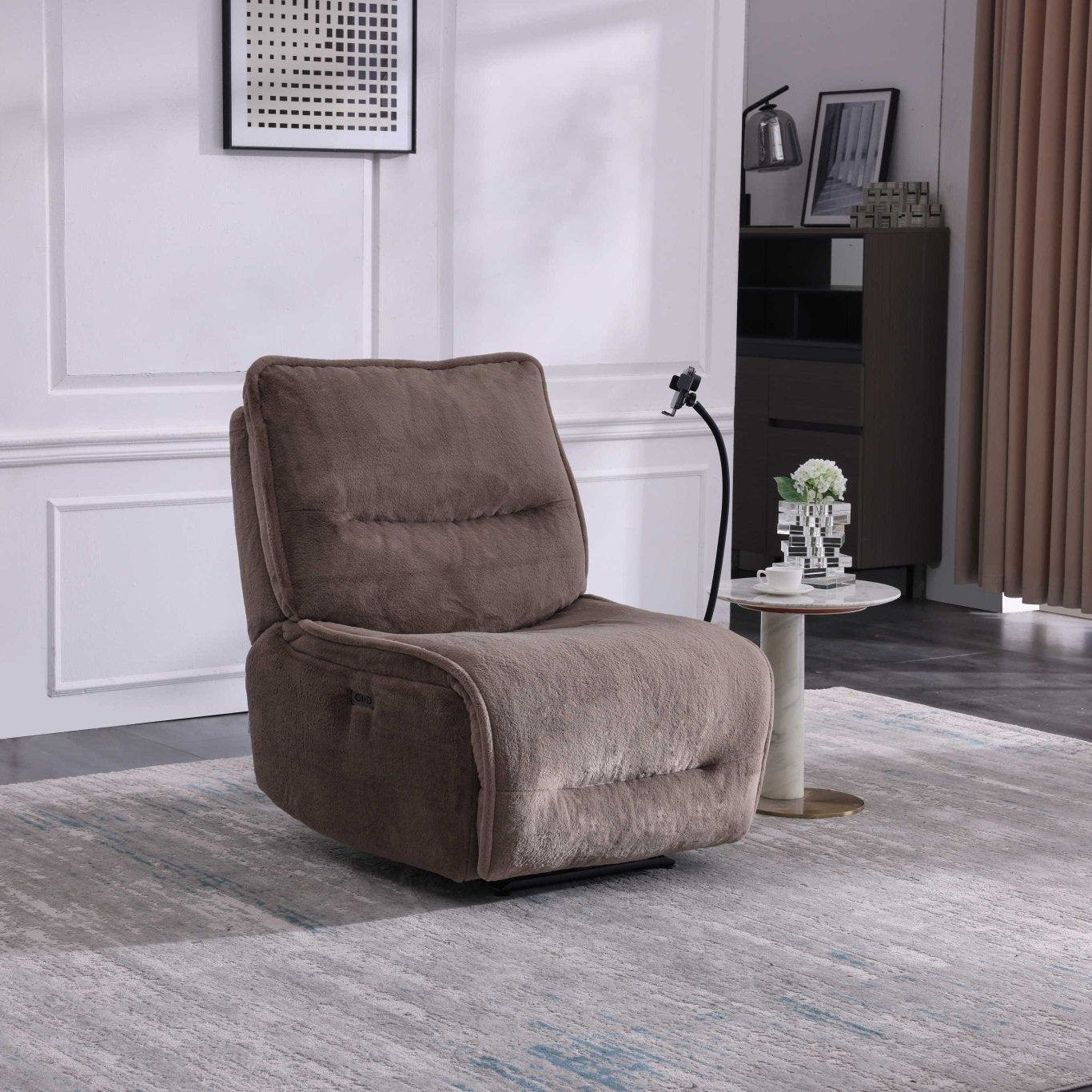 Jay Brown Swivel Power Recliner WC Recliners| Roots Furniture