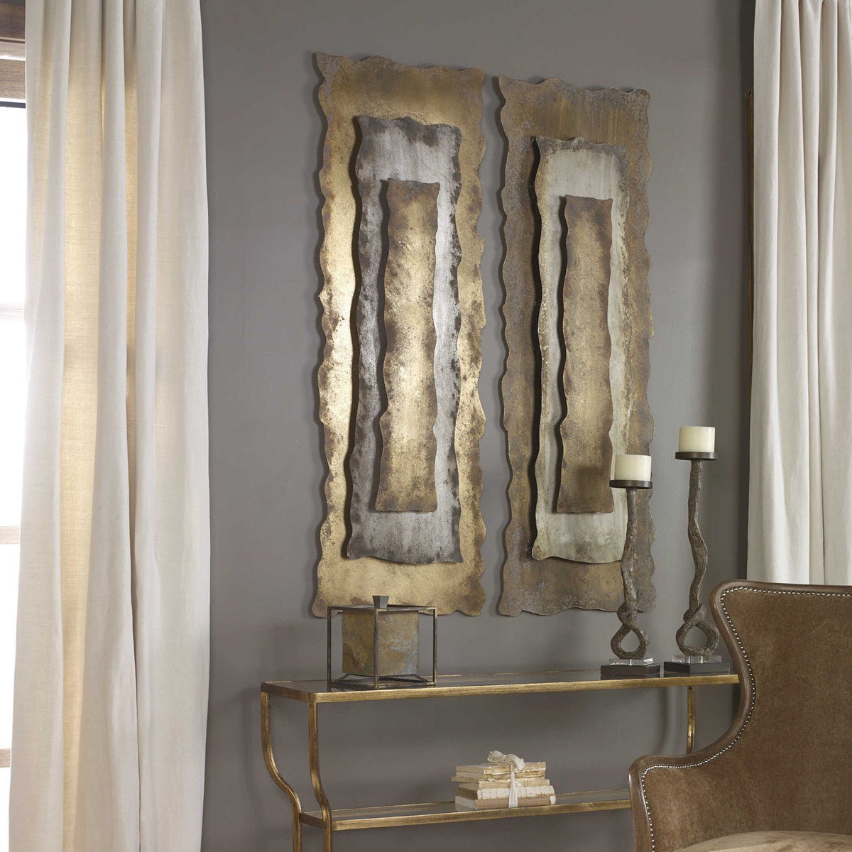 Jaymes Metal Wall Panel Wall Art| Uttermost