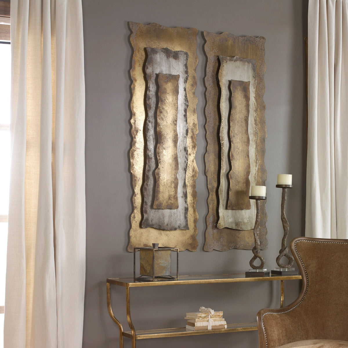Jaymes Metal Wall Panel Wall Art| Uttermost