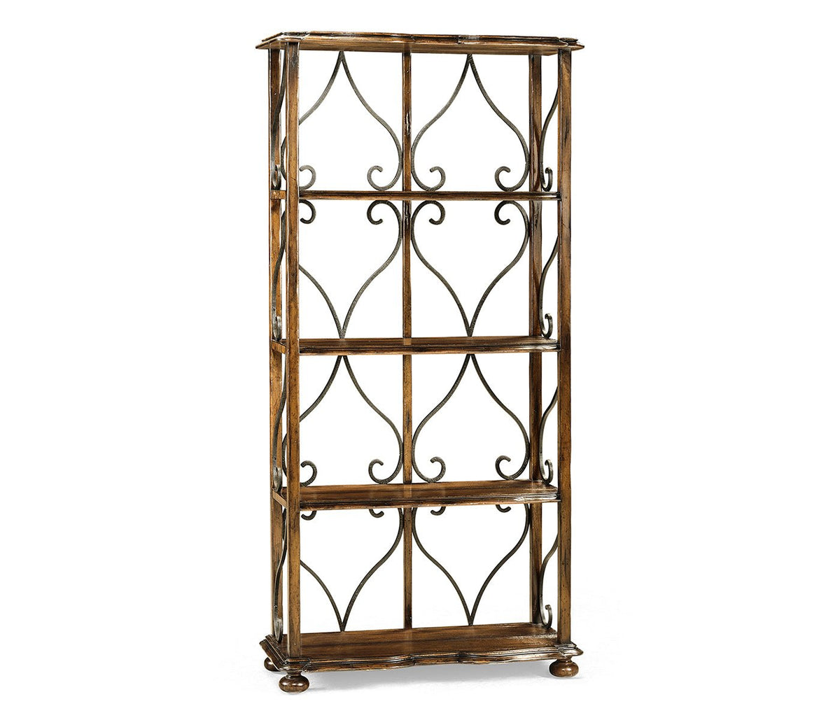 JC Edited - Artisan Collection - Four-Tier Étagère in Rustic Walnut Ground Decors| Jonathan Charles