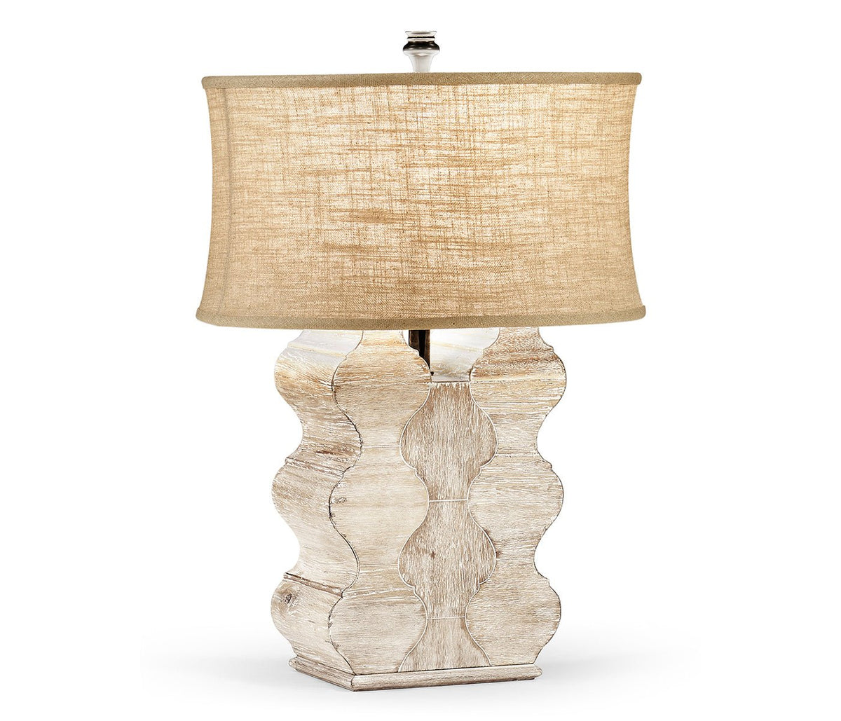 JC Edited - Artisan Collection - Limed Acacia Table Lamp Accent & End Tables| Jonathan Charles