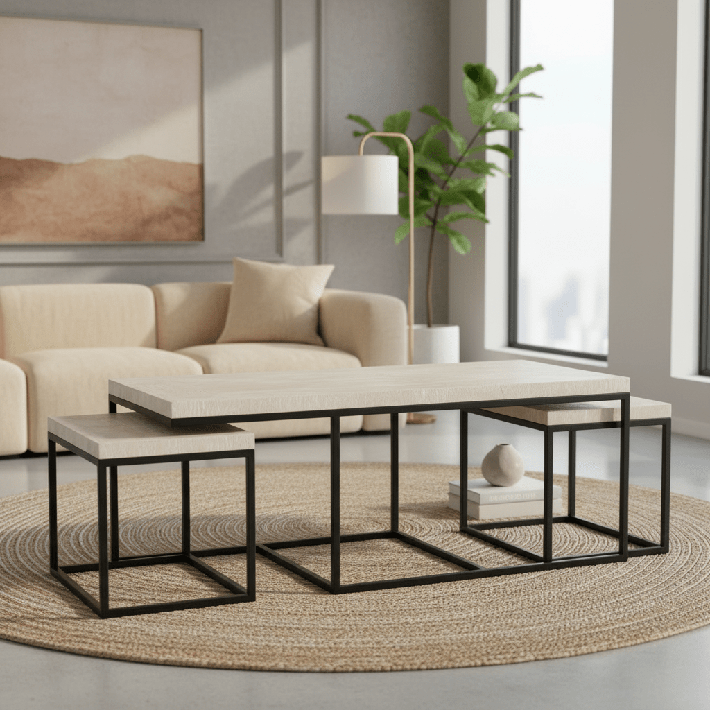 JC Edited - Artisan Collection - Rectangular Coffee Table in Limed Acacia Coffee Tables| Jonathan Charles