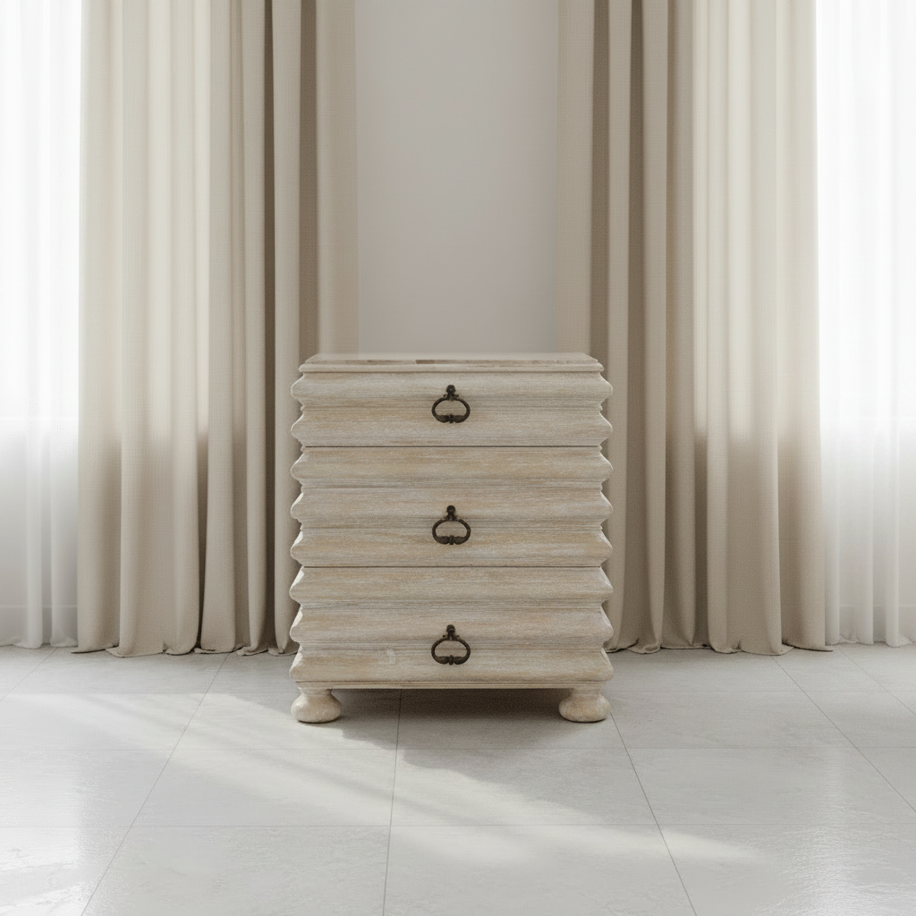 JC Edited - Artisan Collection - Rectangular Limed Acacia Chest of Drawers Cabinets & Chests| Jonathan Charles