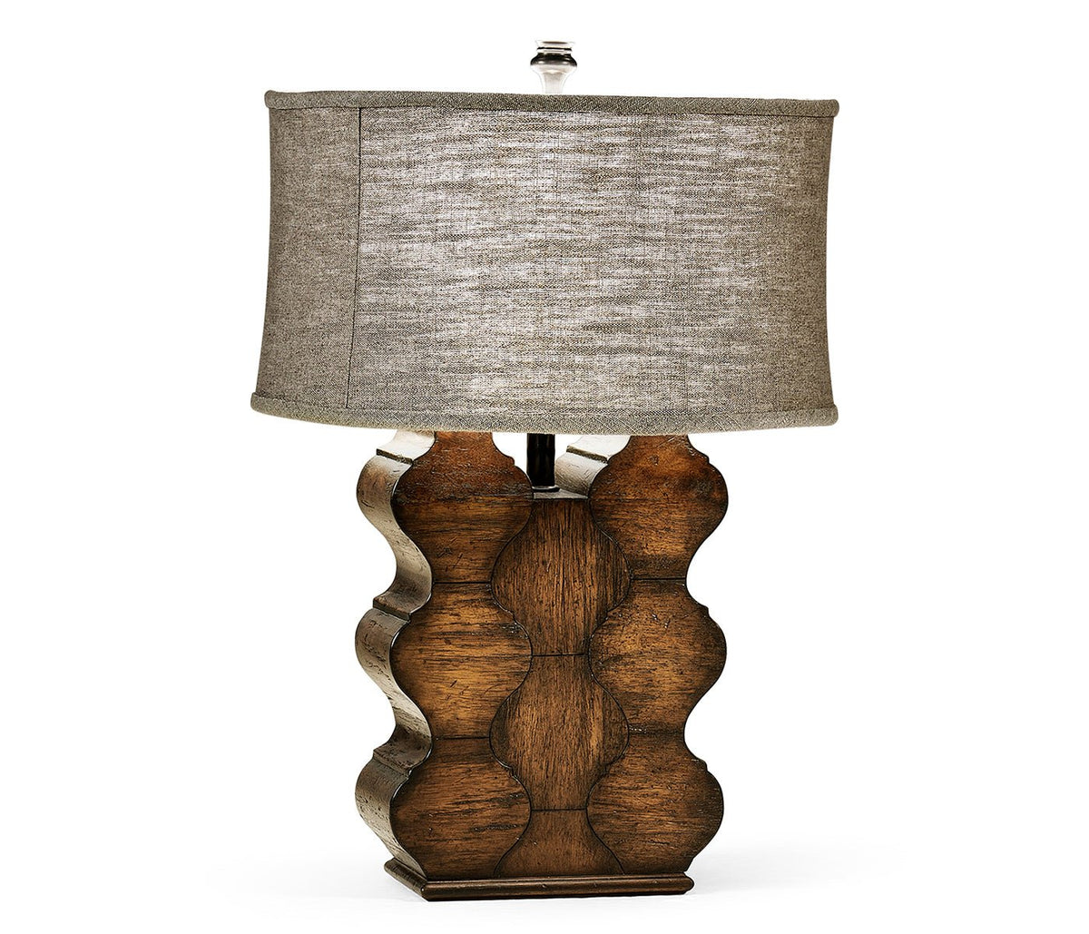 JC Edited - Artisan Collection - Rustic Walnut Wood Table Lamp Accent & End Tables| Jonathan Charles