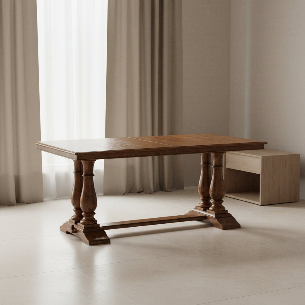 JC Edited - Casually Country Collection - 71" Country Walnut Rectangular Extending Dining Table Dining Tables| Jonathan Charles