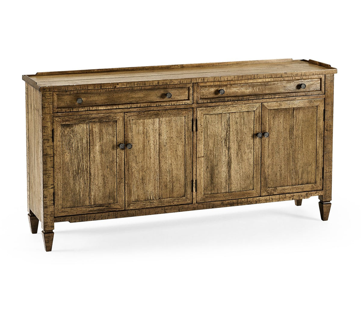 JC Edited - Casually Country Collection - Casual Medium Driftwood Four Door Sideboard Cabinets & Chests| Jonathan Charles
