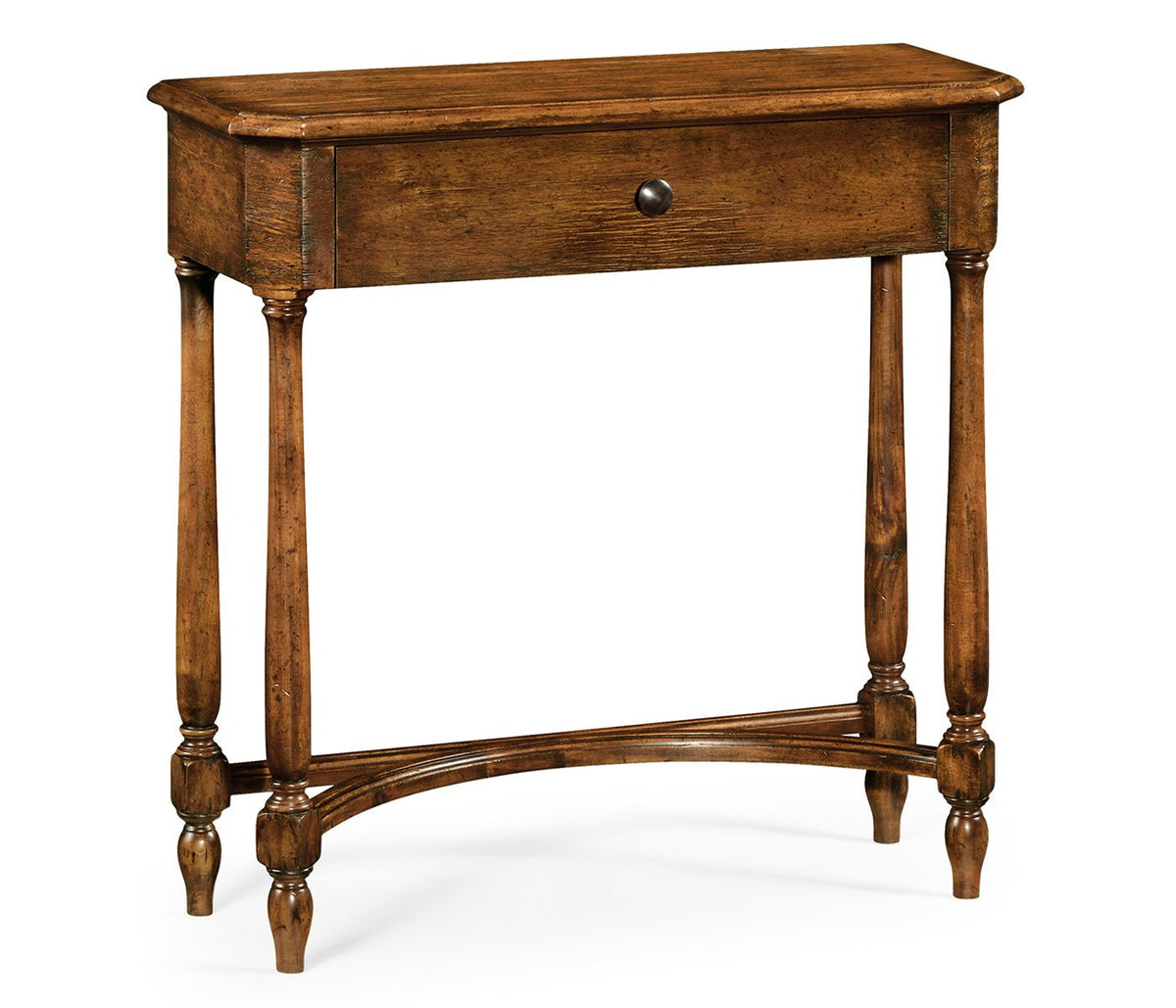 JC Edited - Casually Country Collection - Country Walnut Small Console Table with Drawer Consoles & Sideboards| Jonathan Charles