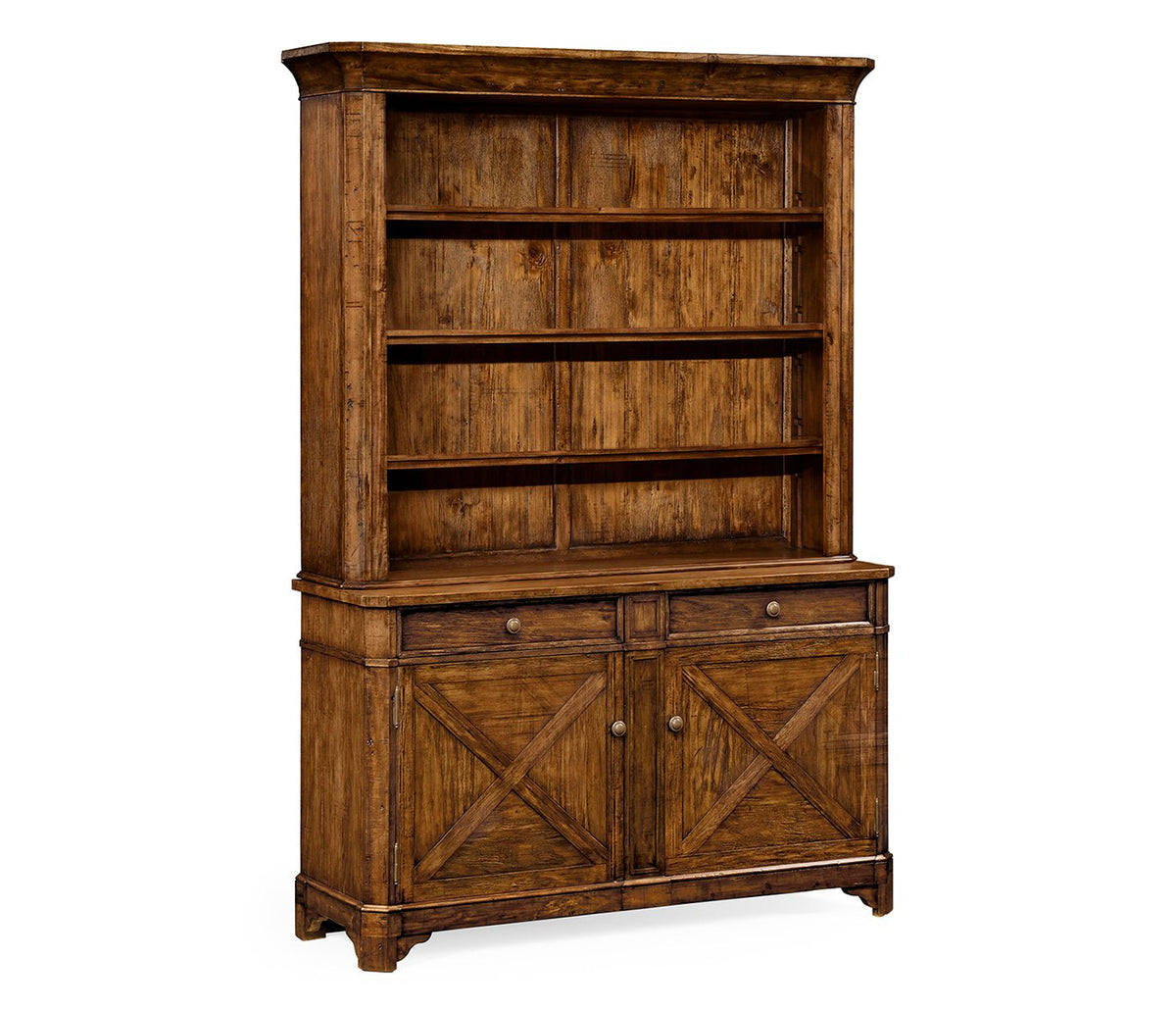 JC Edited - Casually Country Collection - Country Walnut Style China Cabinet Cabinets & Chests| Jonathan Charles