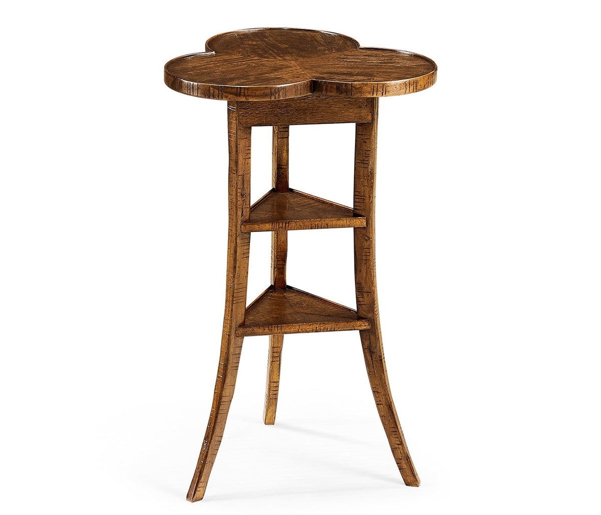 JC Edited - Casually Country Collection - Trefoil Side Table in Country Walnut Accent & End Tables| Jonathan Charles