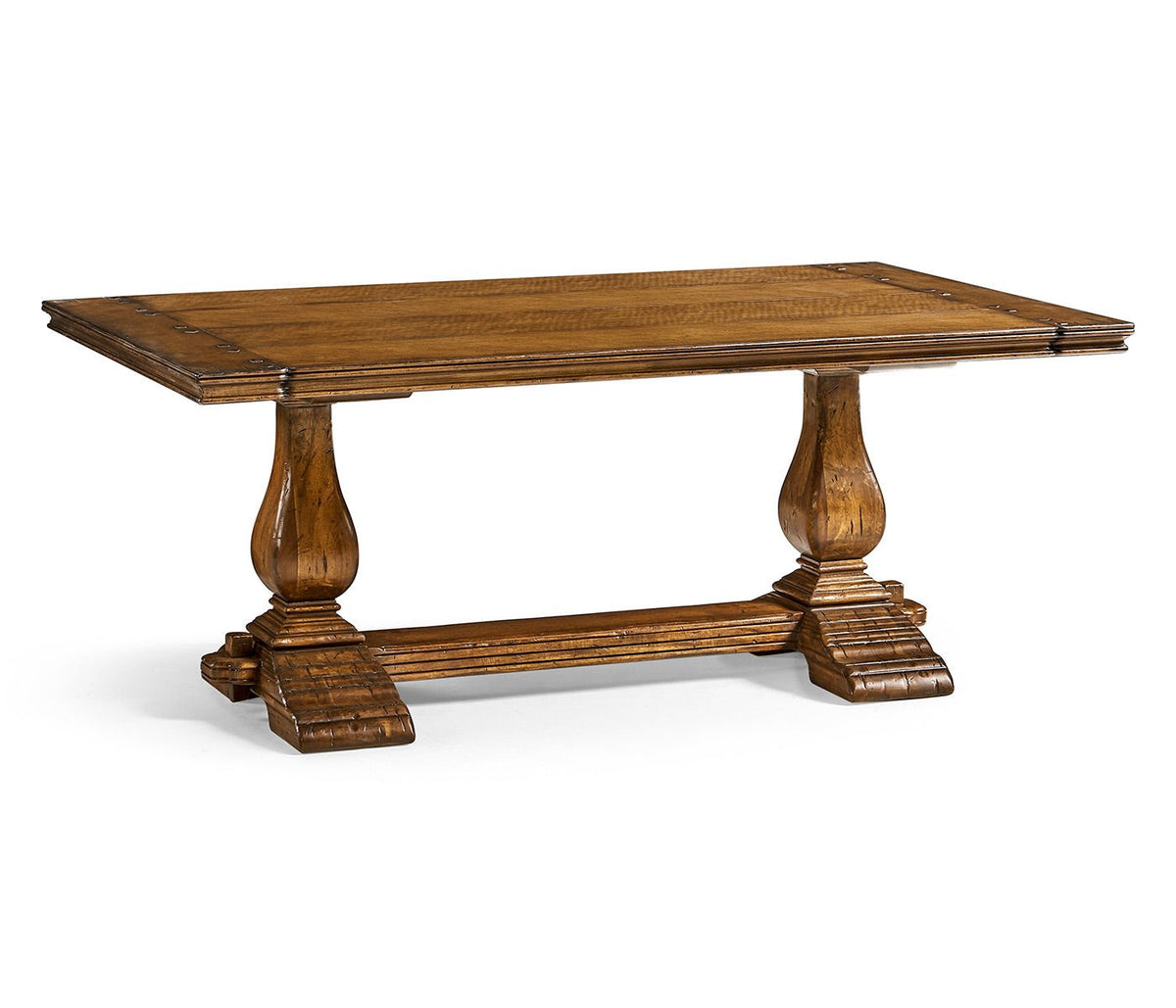 JC Edited - Huntingdon Collection - Figured Walnut Refectory Style Coffee Table Coffee Tables| Jonathan Charles