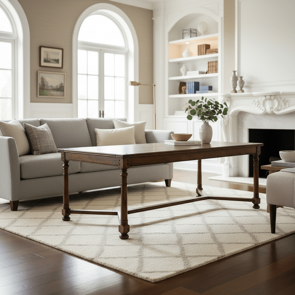 JC Edited - Huntingdon Collection - Walnut Rectangular Parquet Oyster Coffee Table Coffee Tables| Jonathan Charles