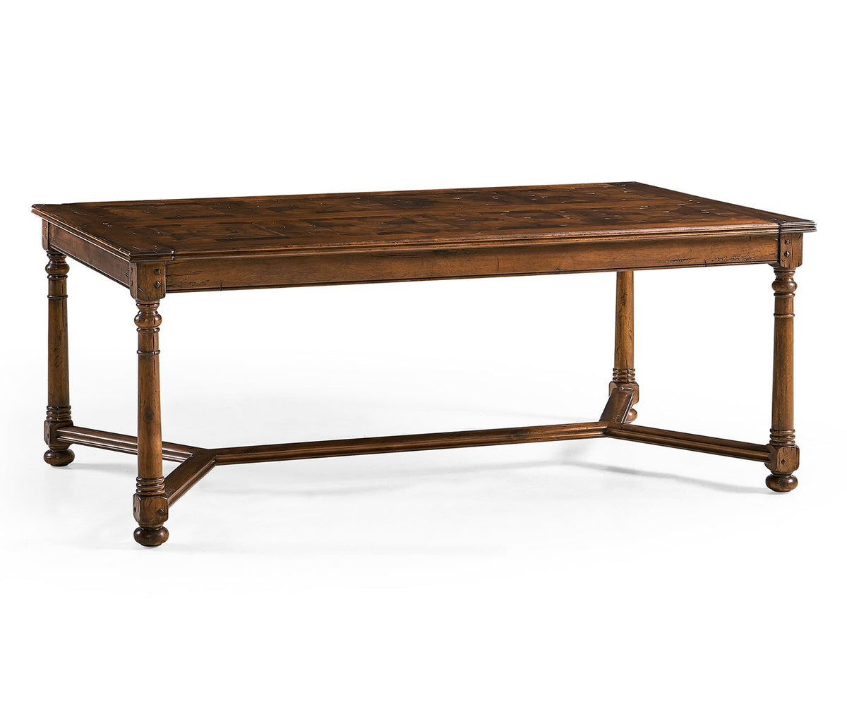 JC Edited - Huntingdon Collection - Walnut Rectangular Parquet Oyster Coffee Table Coffee Tables| Jonathan Charles