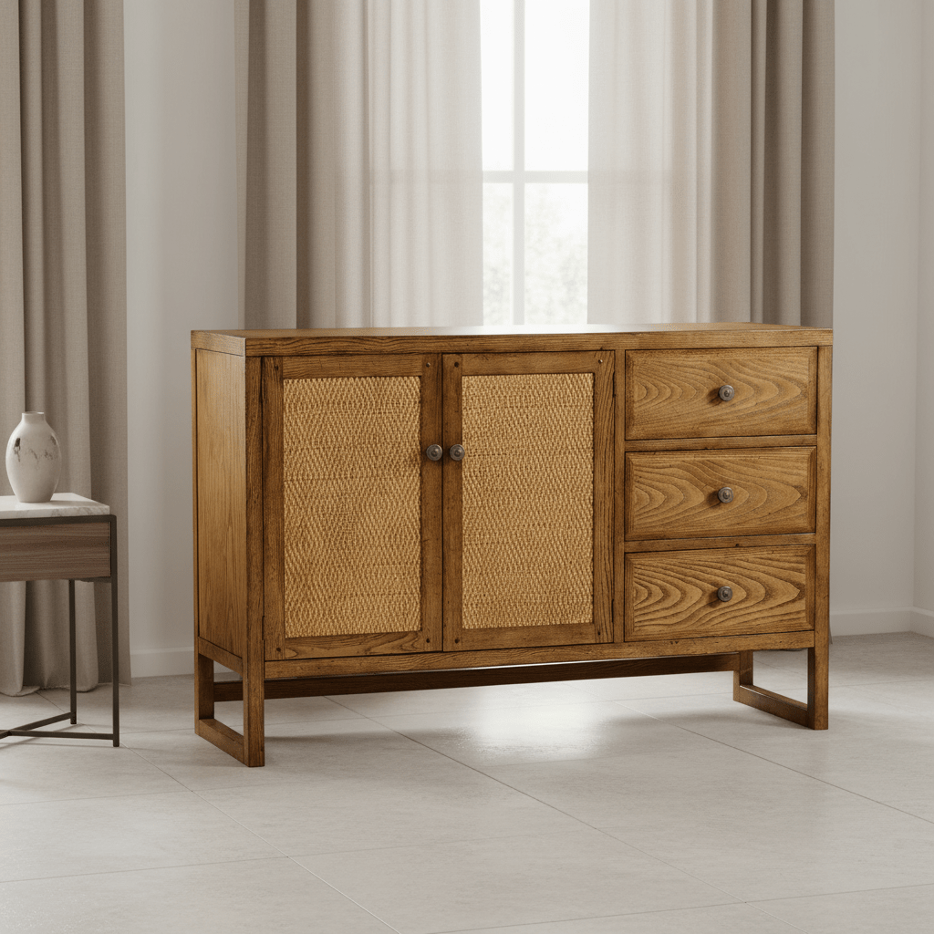 JC Edited - Sussex Collection - Light Brown Chestnut Buffet Cabinet Servers| Jonathan Charles