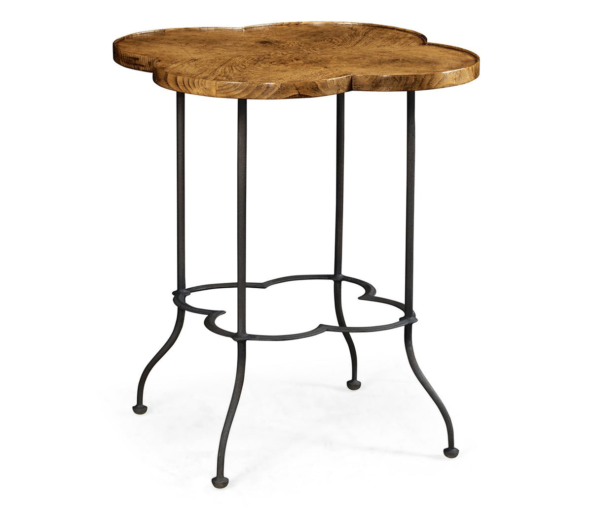 JC Edited - Sussex Collection - Quatrefoil Light Brown Chestnut Lamp Table Accent & End Tables| Jonathan Charles