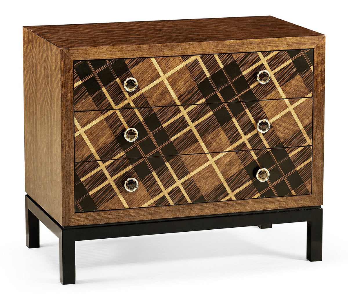 JC Modern - Alexander Julian Collection - Hand Inlaid Tartan Low Chest Ground Decors| Jonathan Charles