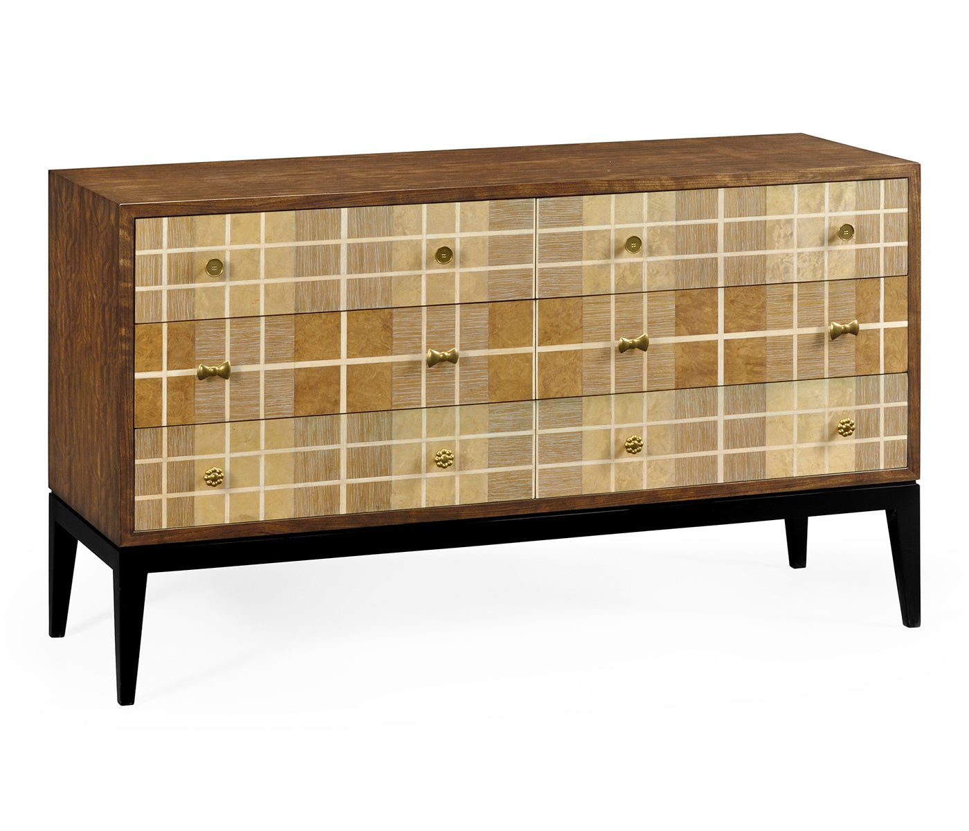 JC Modern - Alexander Julian Collection - Pale Tartan Six-Drawer Dresser Dressers| Jonathan Charles