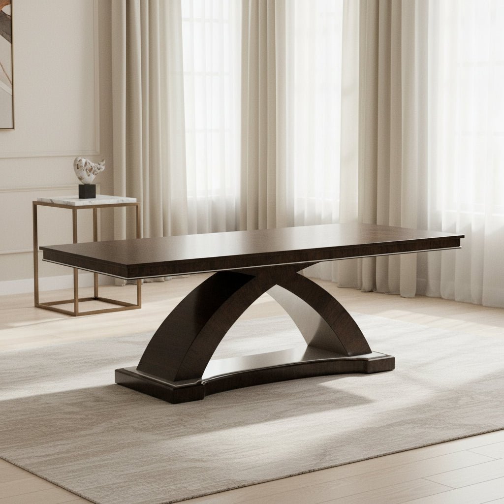JC Modern - Belgravia Collection - 62" Black Eucalyptus Rectangular Dining Table Dining Tables| Jonathan Charles