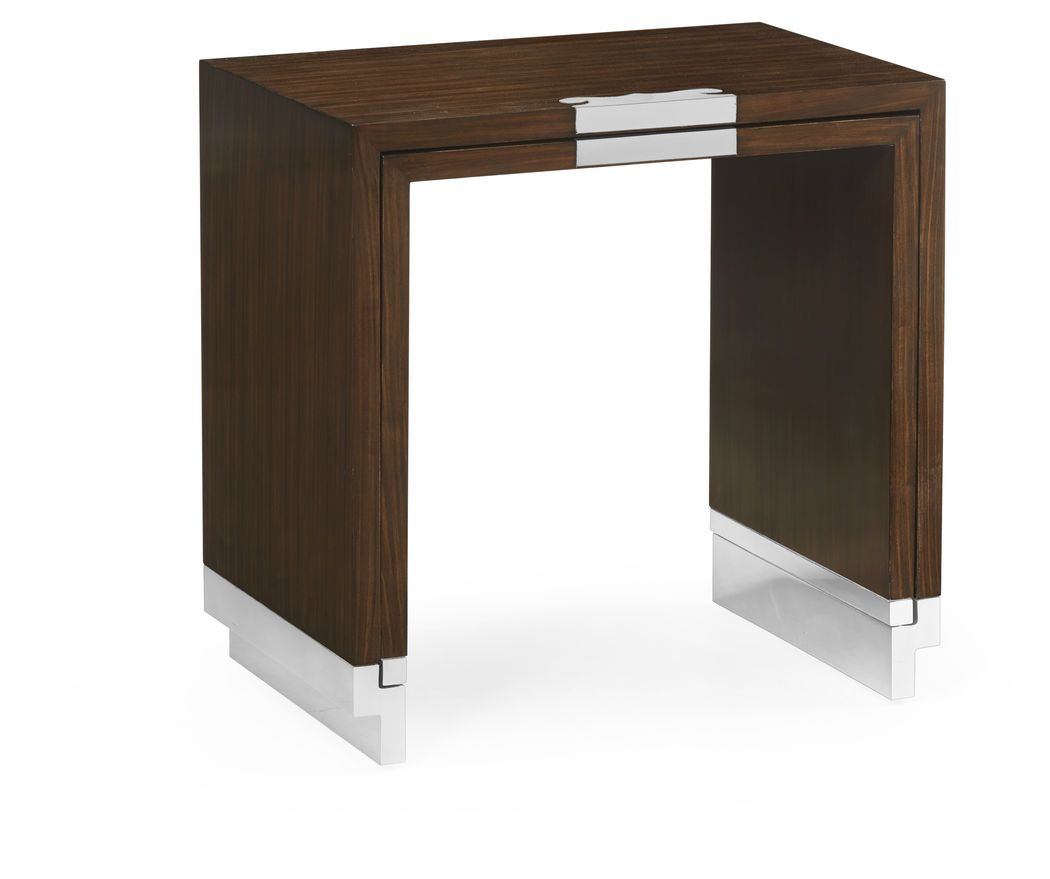 JC Modern - Campaign Collection - Campaign Style Dark Santos Rosewood Sliding Nesting Tables Accent & End Tables| Jonathan Charles