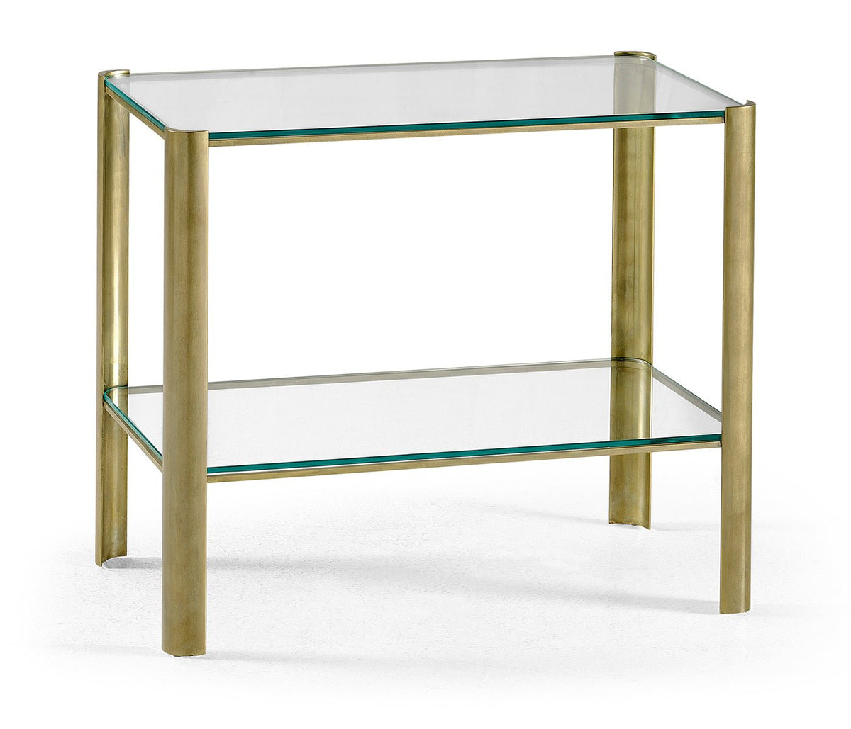 JC Modern - Cosmo Collection - Brass & Glass End Table Accent & End Tables| Jonathan Charles